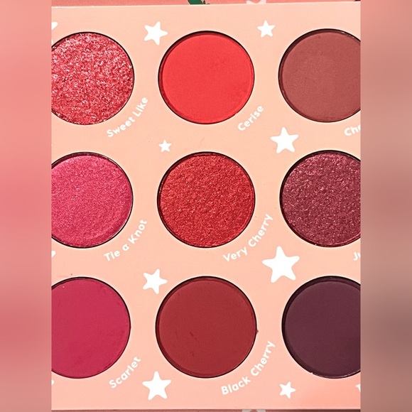 ColourPop Cherry Crush 9 Color Eyeshadow Red Pink Palette - Picture 6 of 6